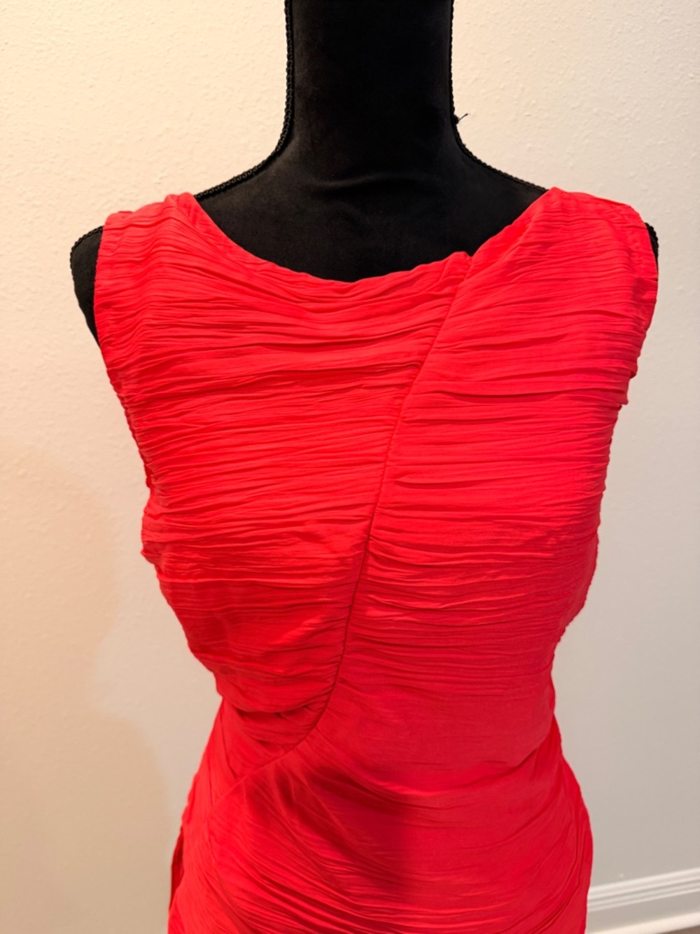 French Connection Red Ruched Mini Dress - Picture 2 of 6